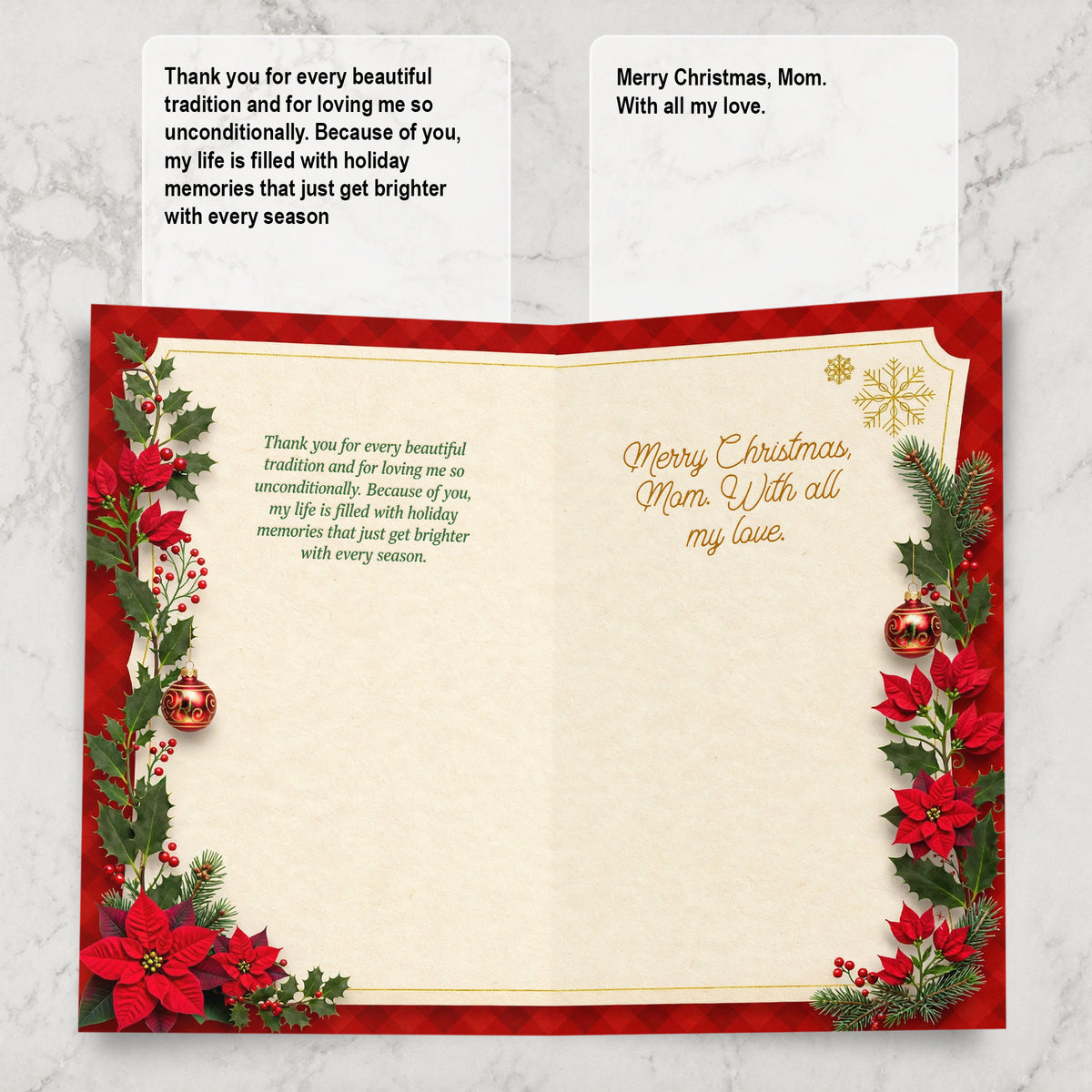 Mom Christmas Card — inside