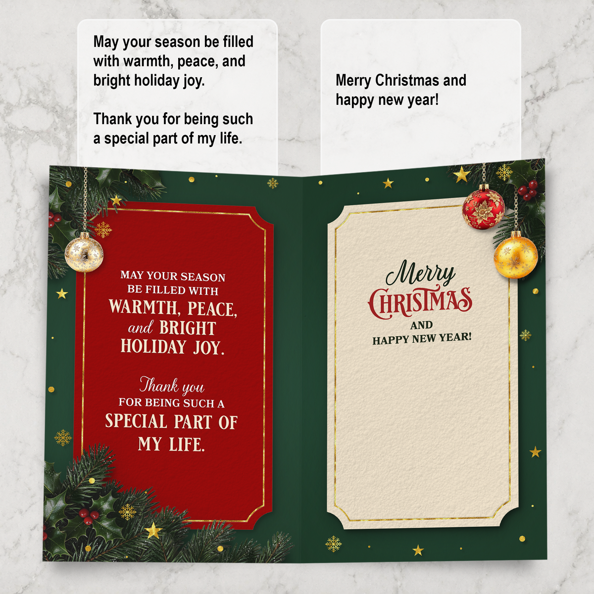 Sister Christmas Card — inside