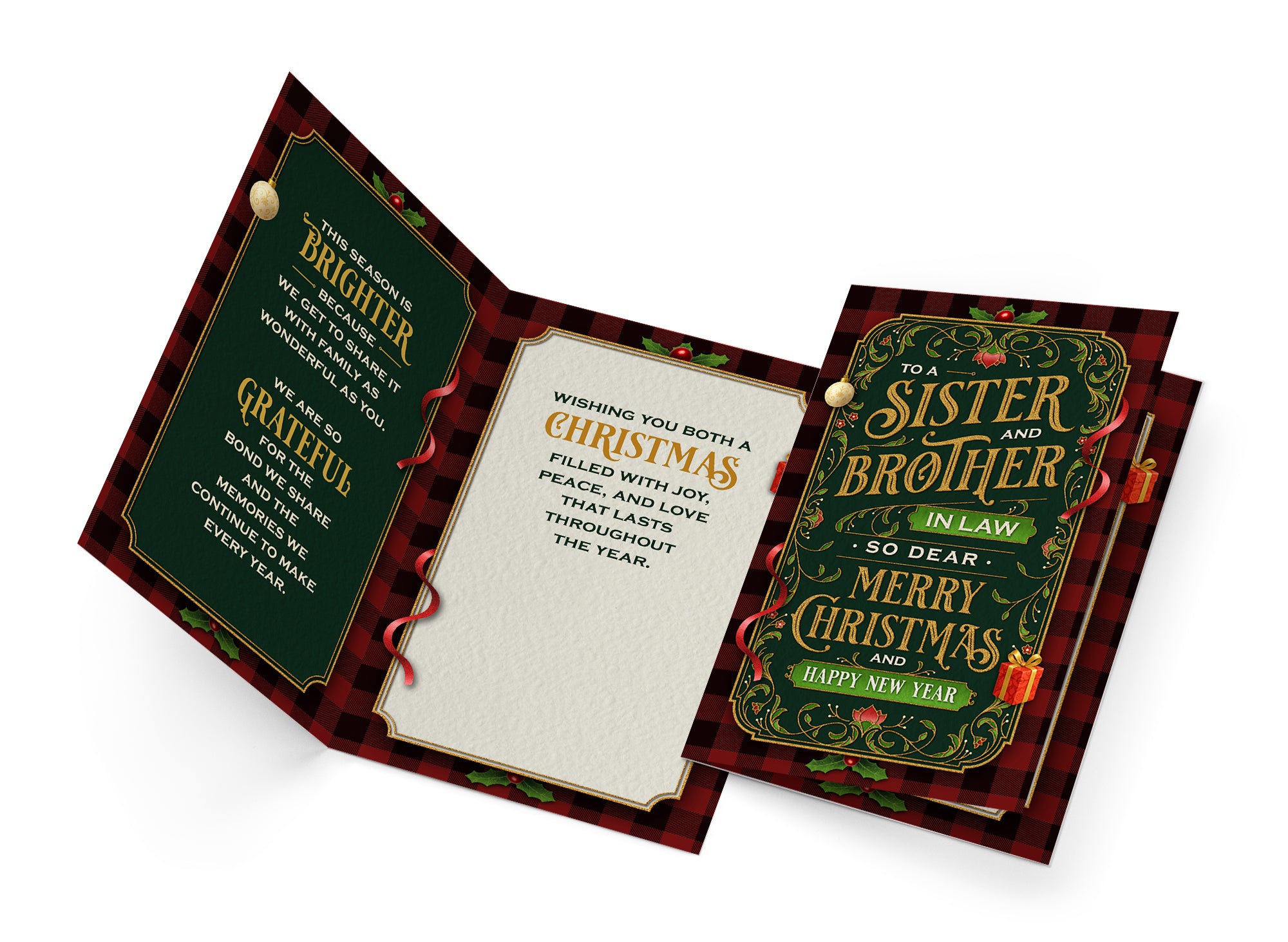 Sister and Brother In Law Christmas Card