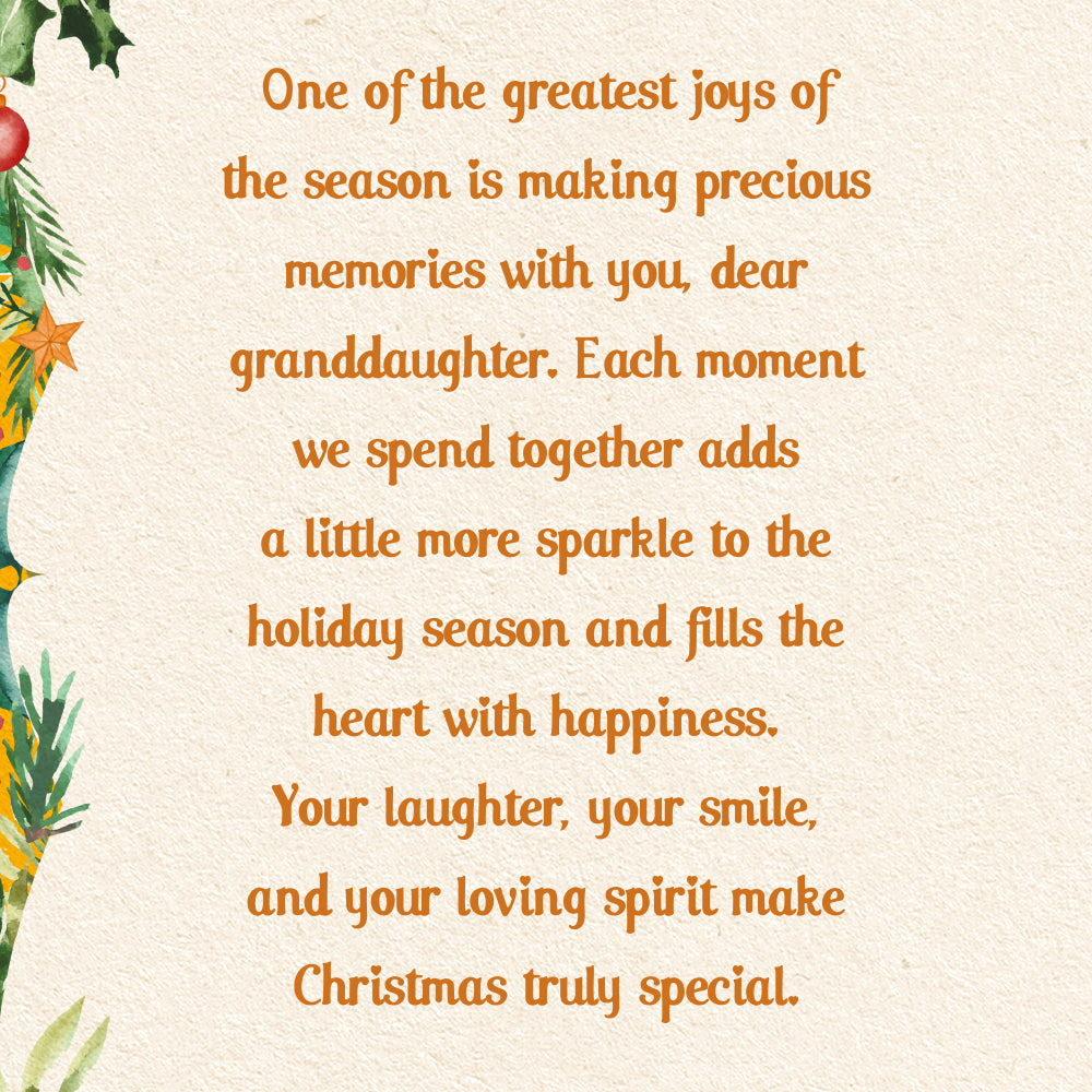 Granddaughter Christmas Card