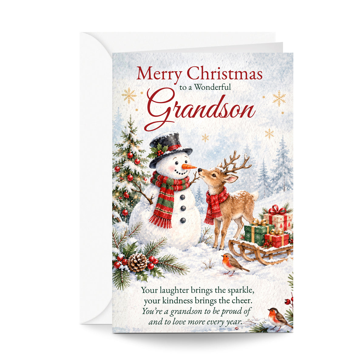 Grandson Christmas Card — Front
