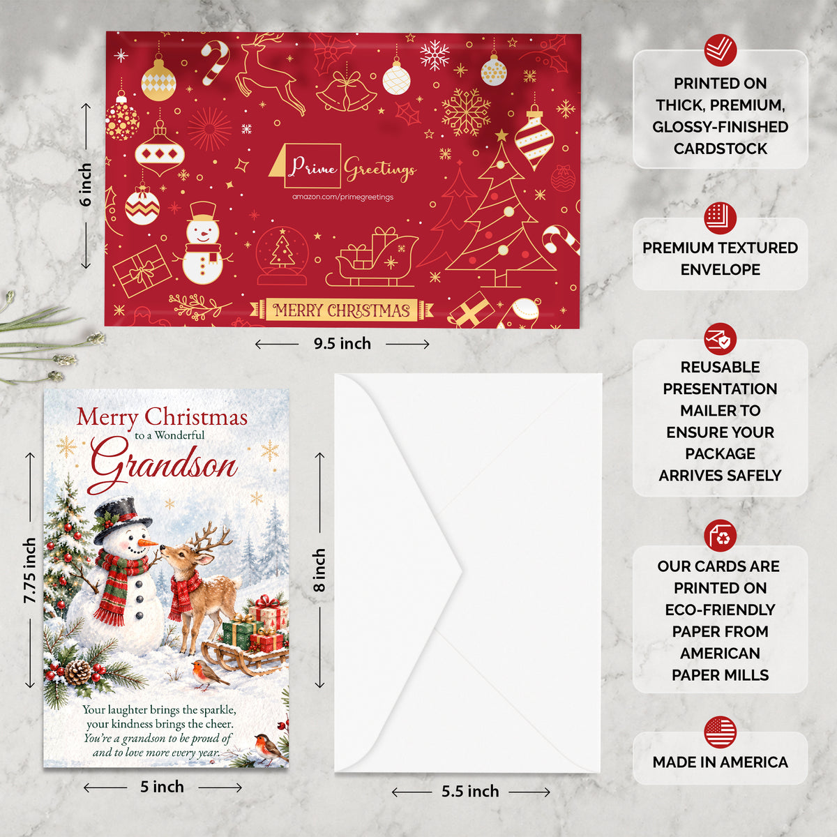 Grandson Christmas Card — Infographic