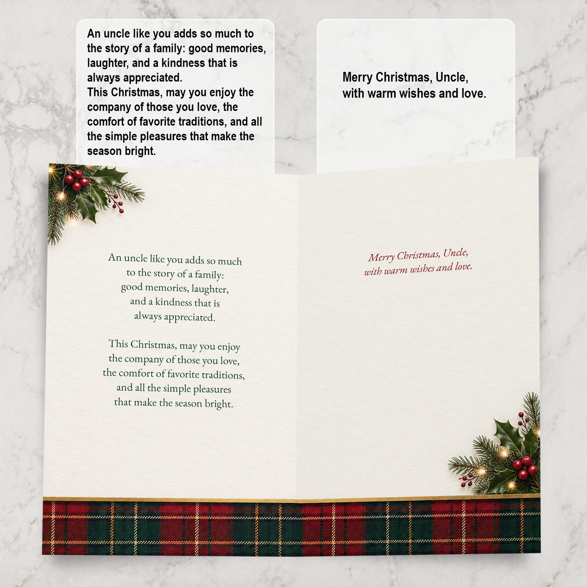 Uncle Christmas Card — inside