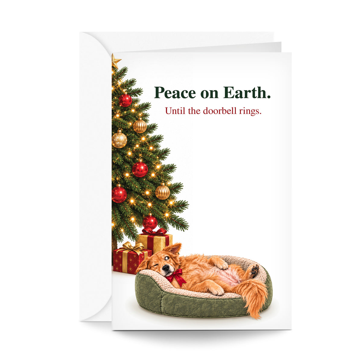Funny Dog Christmas Card — front