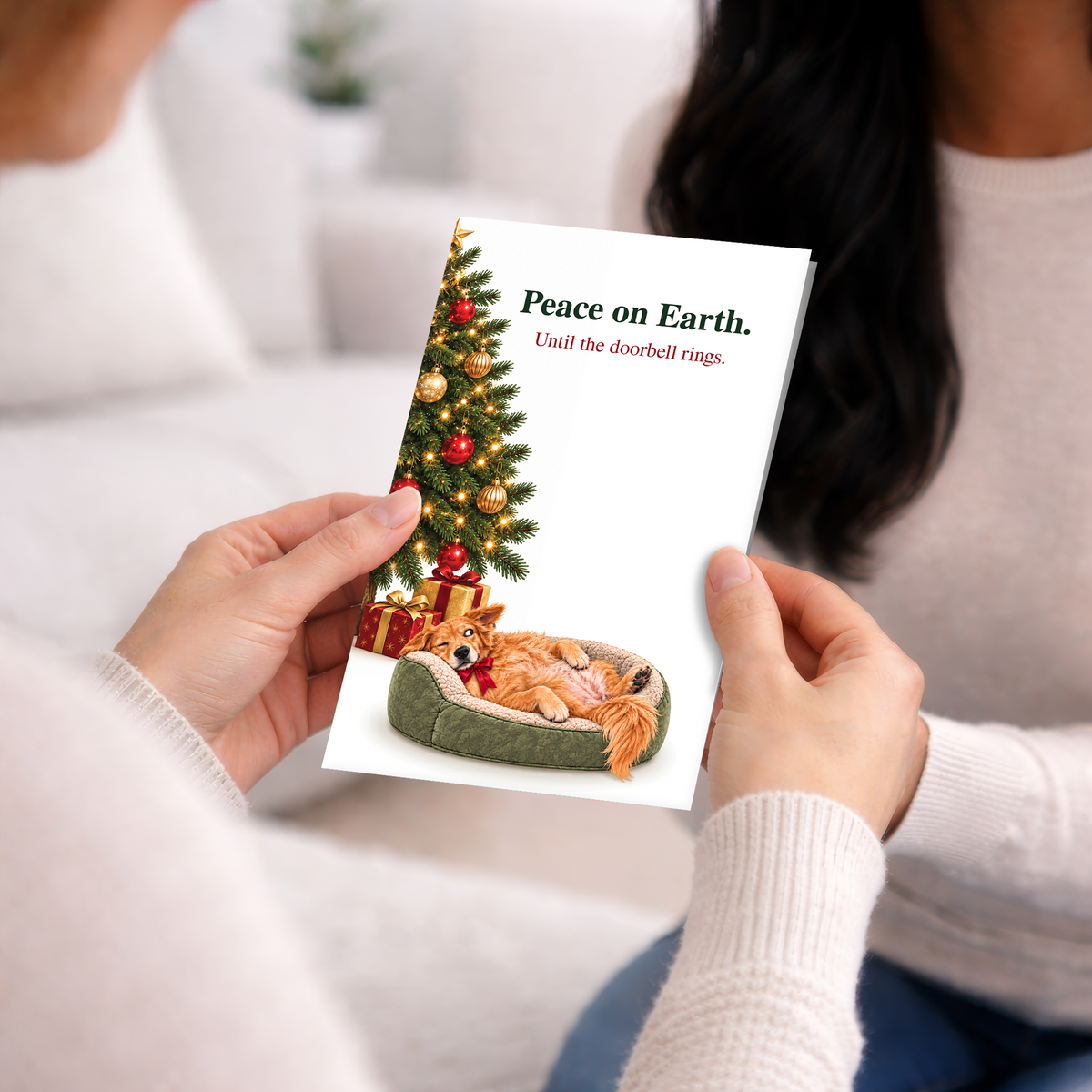 Funny Dog Christmas Card — lifestyle1