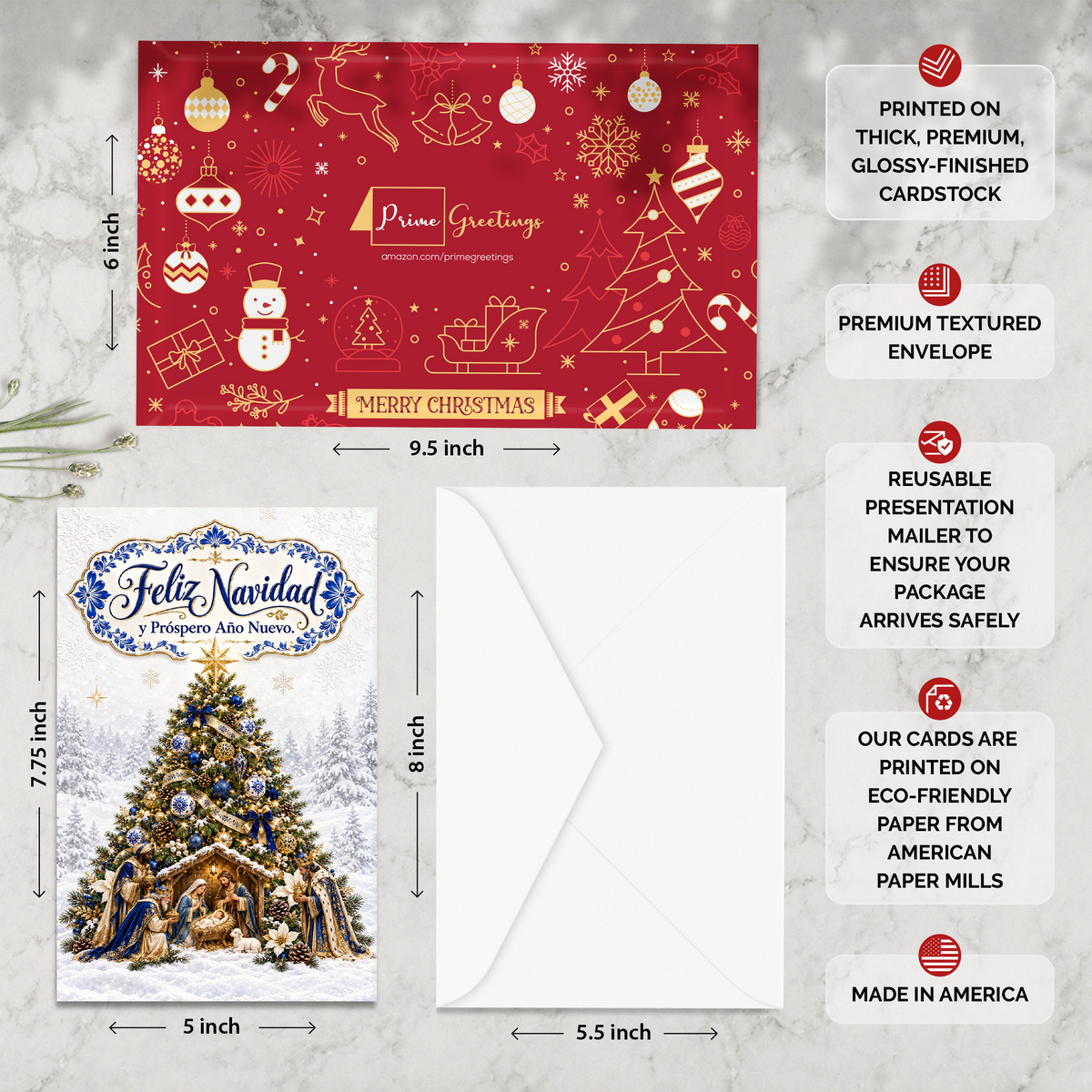 Spanish Christmas Card - Feliz Navidad — infographic