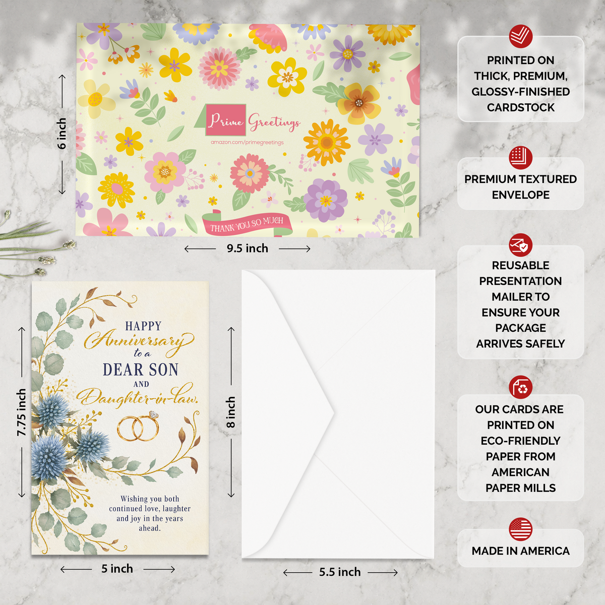 Anniversary Card For Son and Daughter In Law — infographic