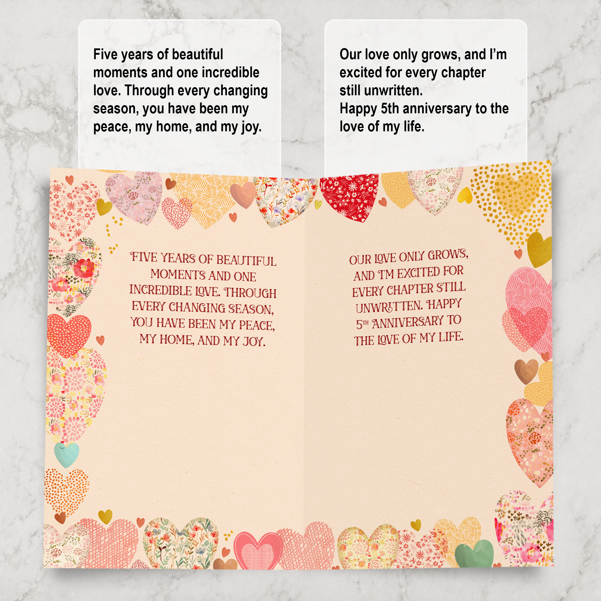 5th Anniversary Card