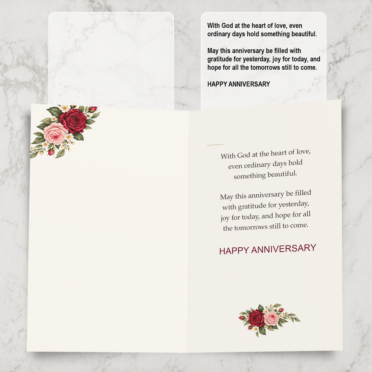 Religious Anniversary Card — inside