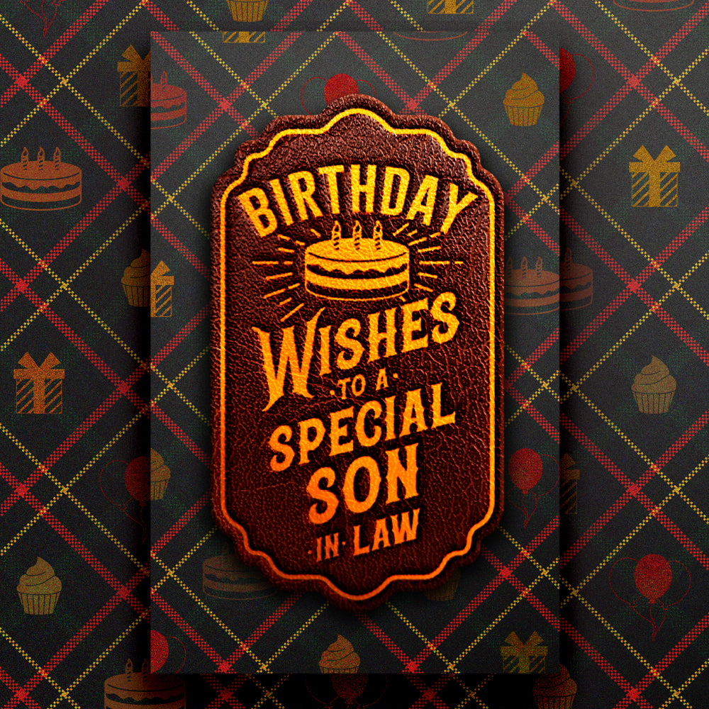 Son In Law Birthday Card