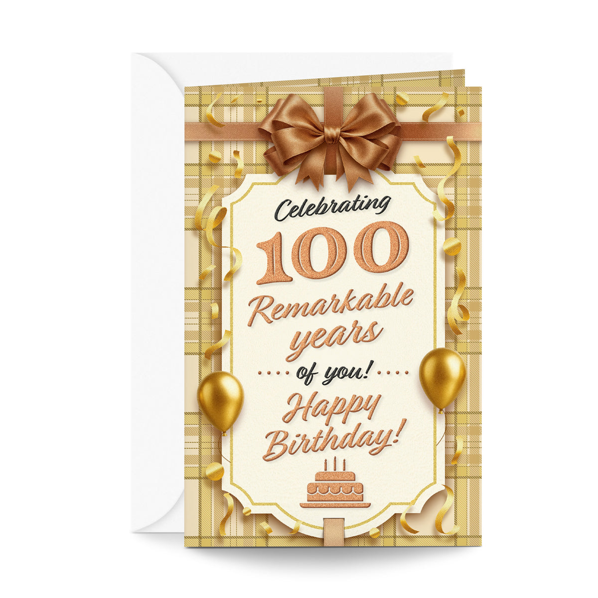 100th Birthday Card — front