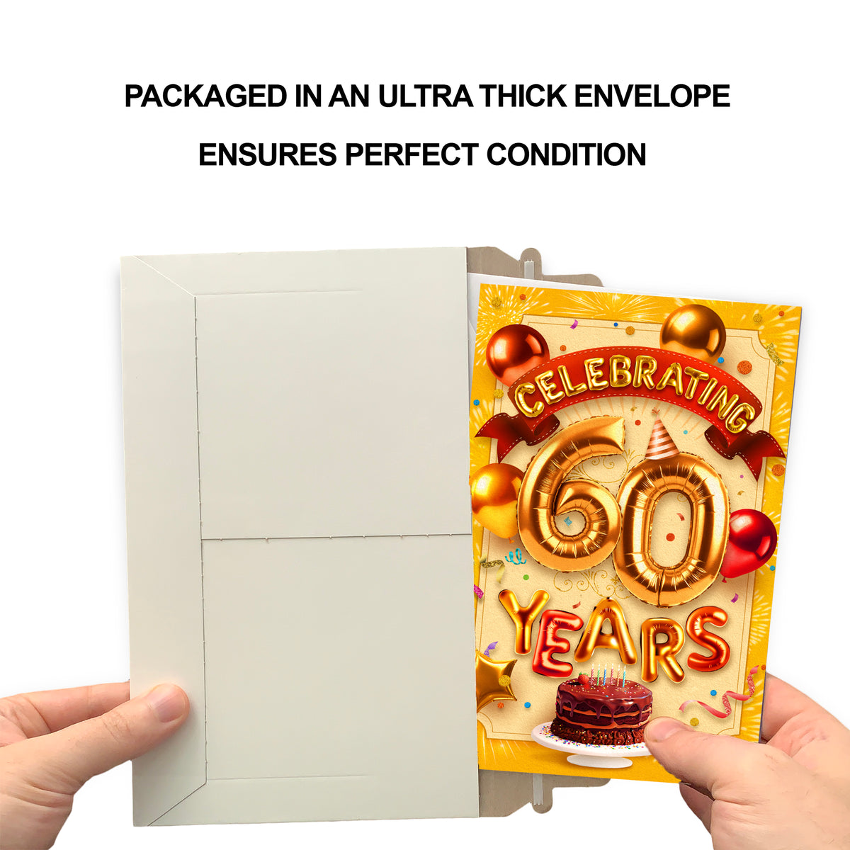 60th Birthday Card — packaging