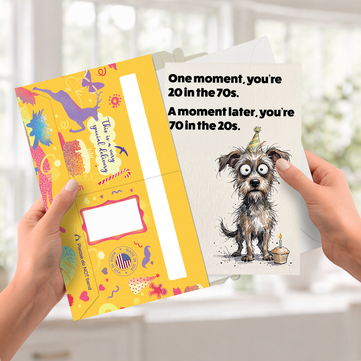 Funny 70th Birthday Card — pullout