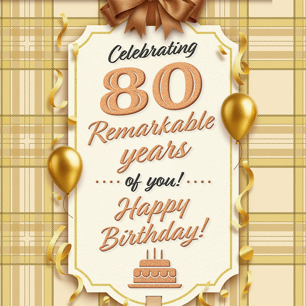 80th Birthday Card