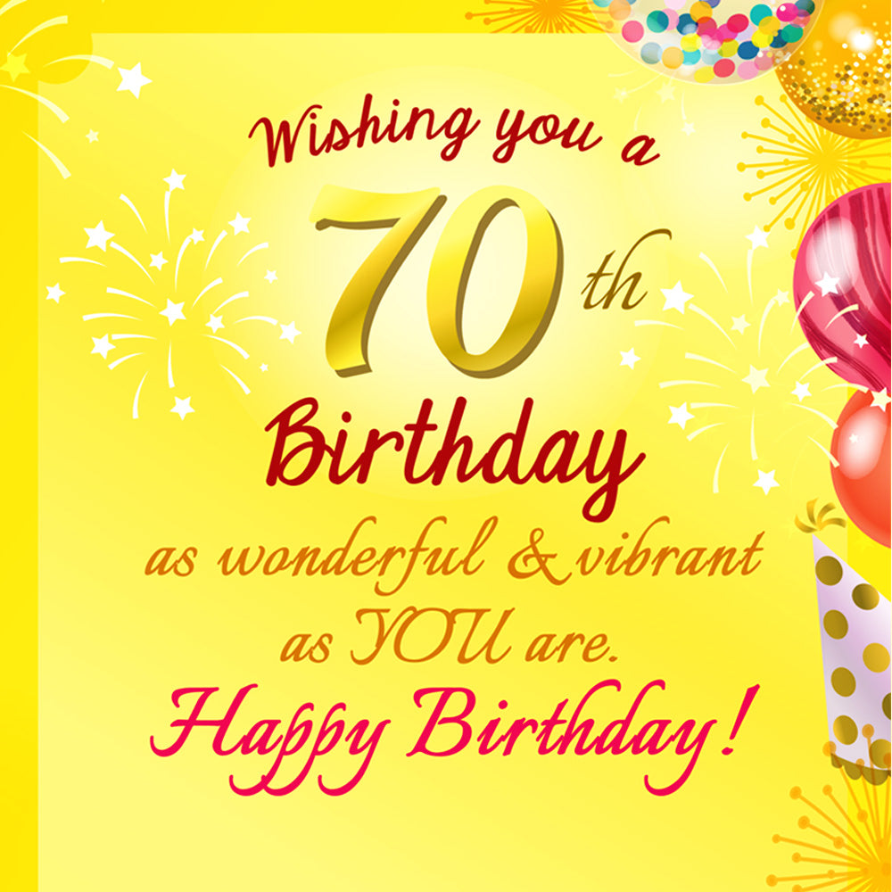 70th Birthday Card