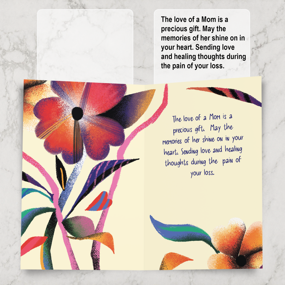 Sympathy Card For Loss of Mom — inside