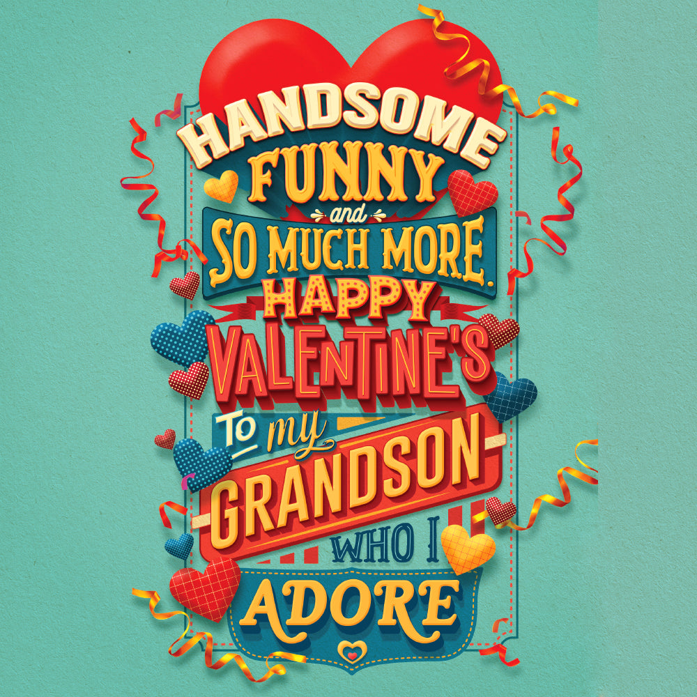 Valentine's Day Card For Grandson