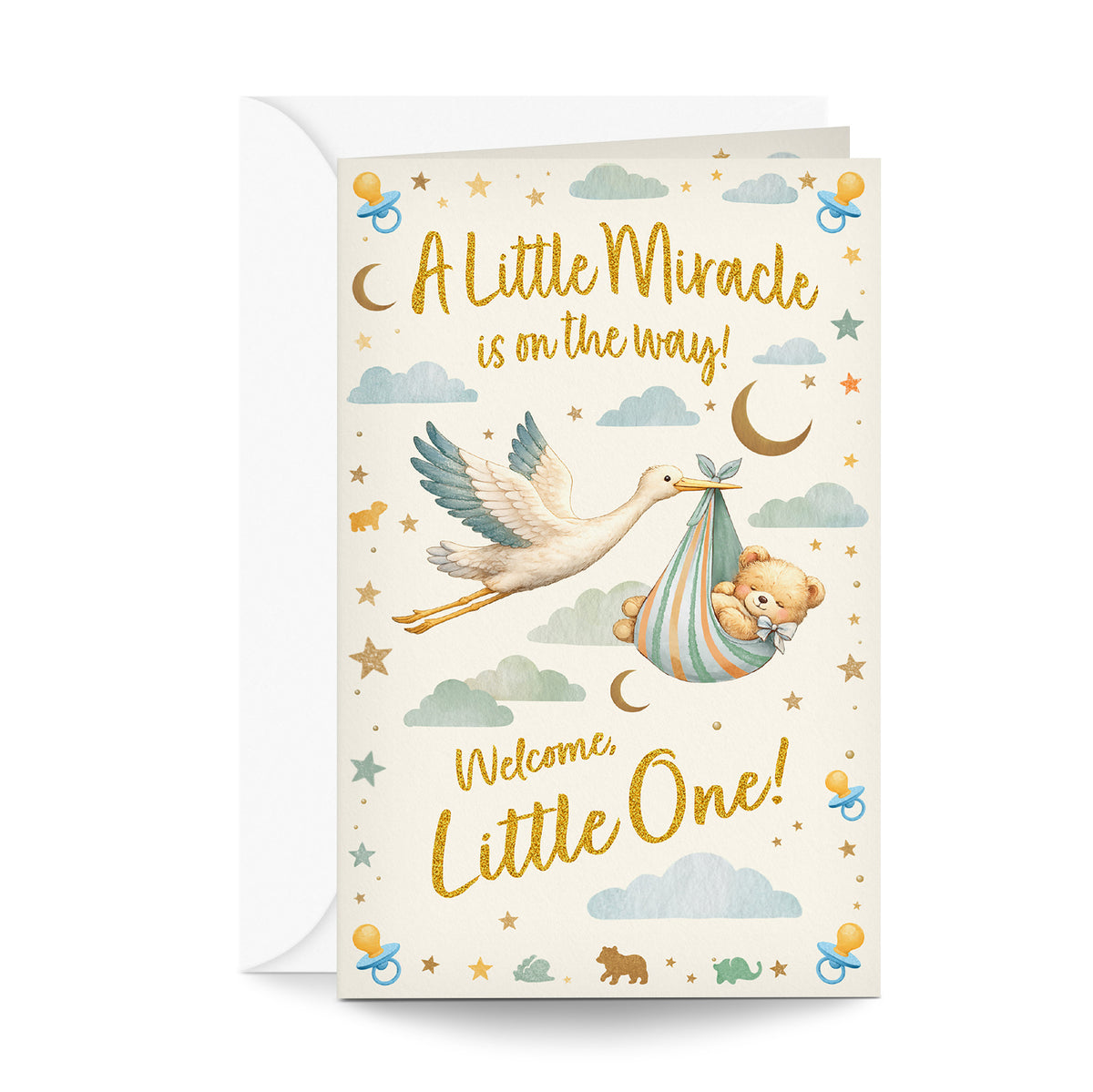 New Baby Shower Congratulations Card — front