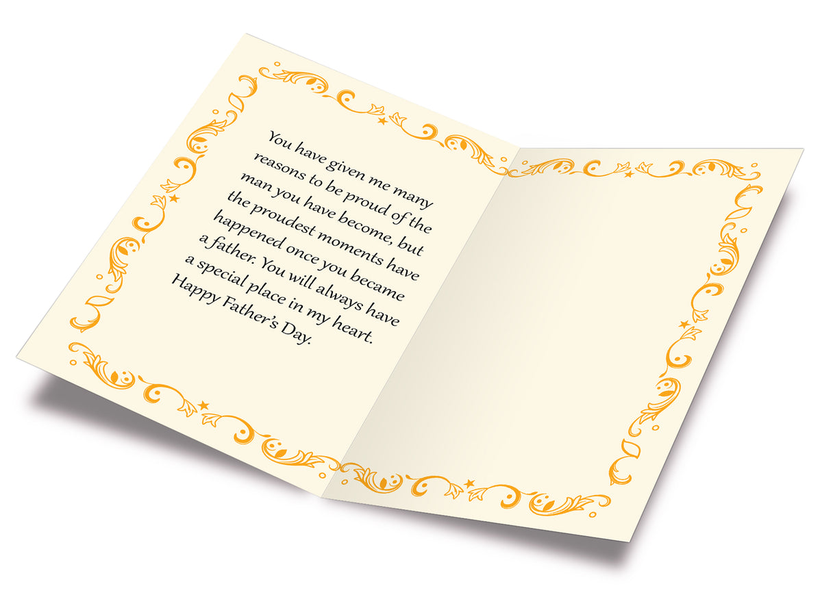 Father's Day Card For Grandson — open card inside