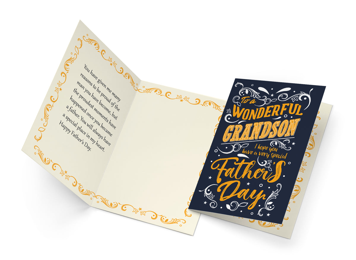 Father's Day Card For Grandson — open-card