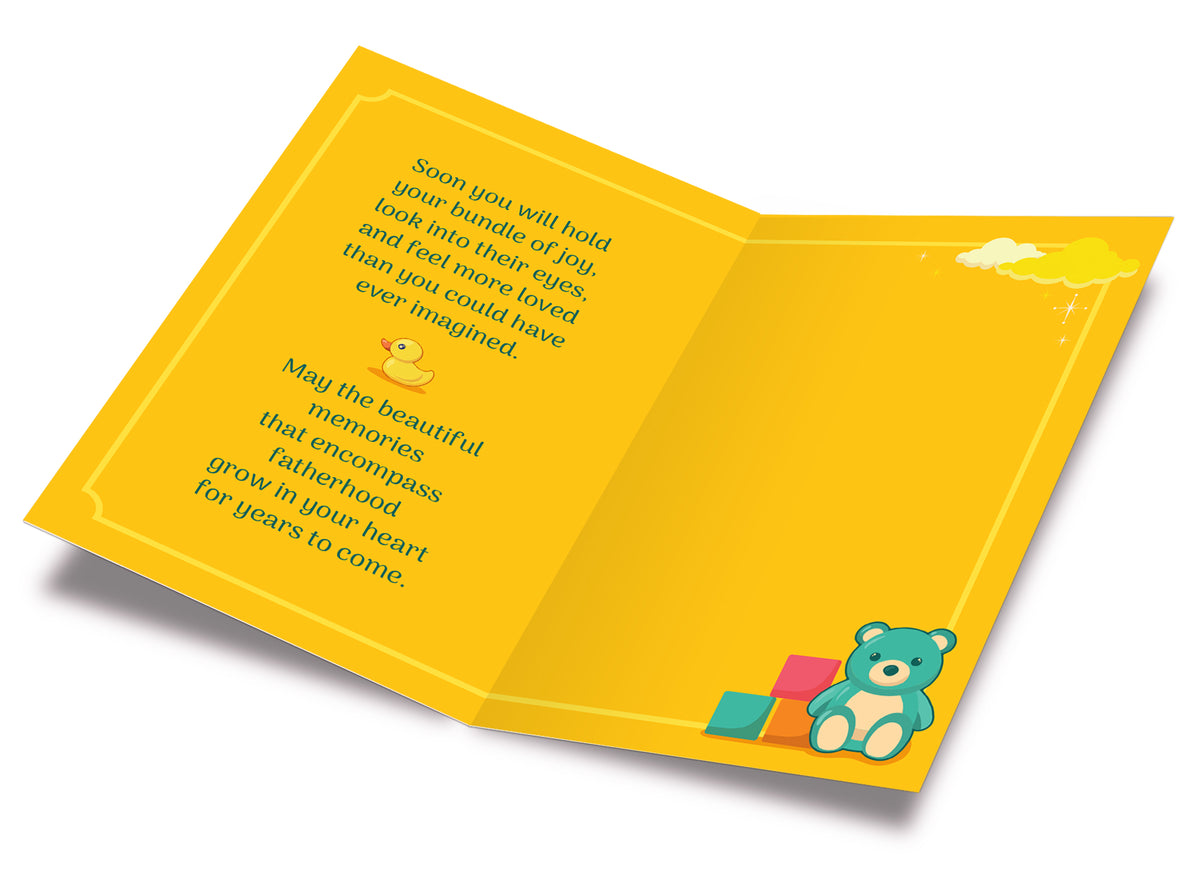 Father's Day Card For Father To Be — open card inside