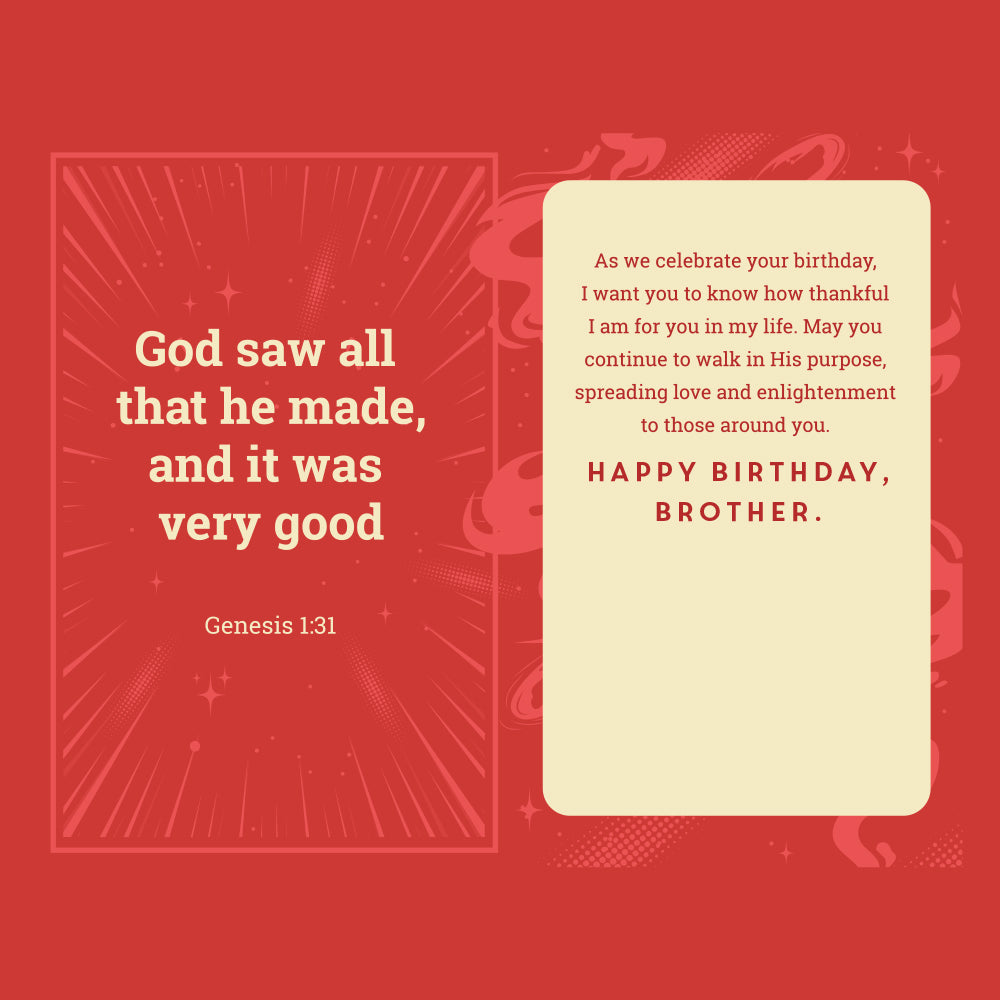 Religious Birthday Card For Brother