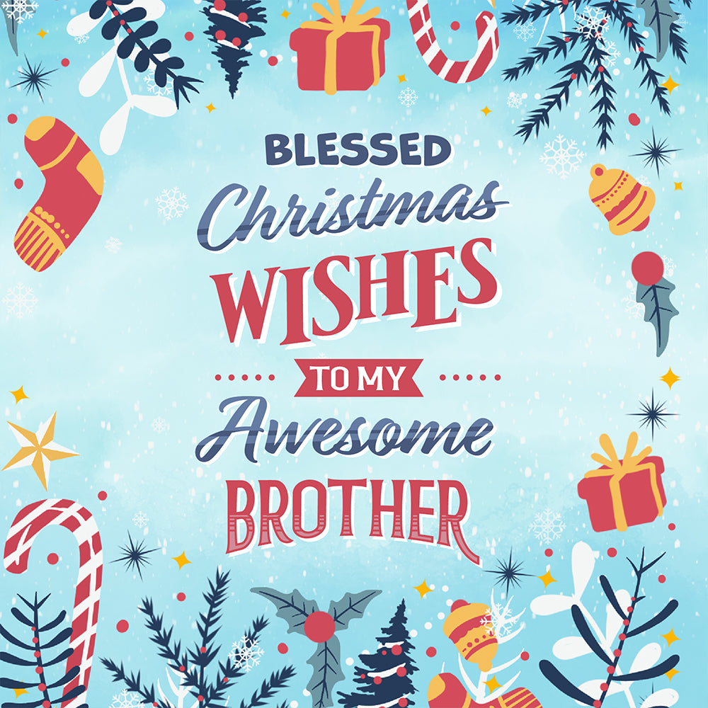 Religious Brother Christmas Card