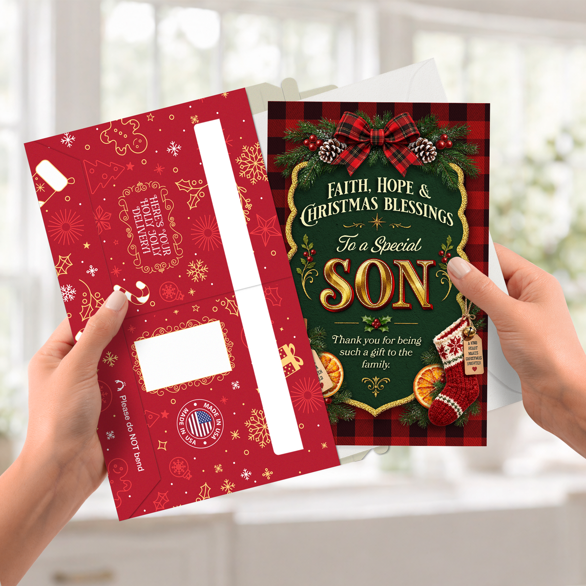 Religious Son Christmas Card — pullout
