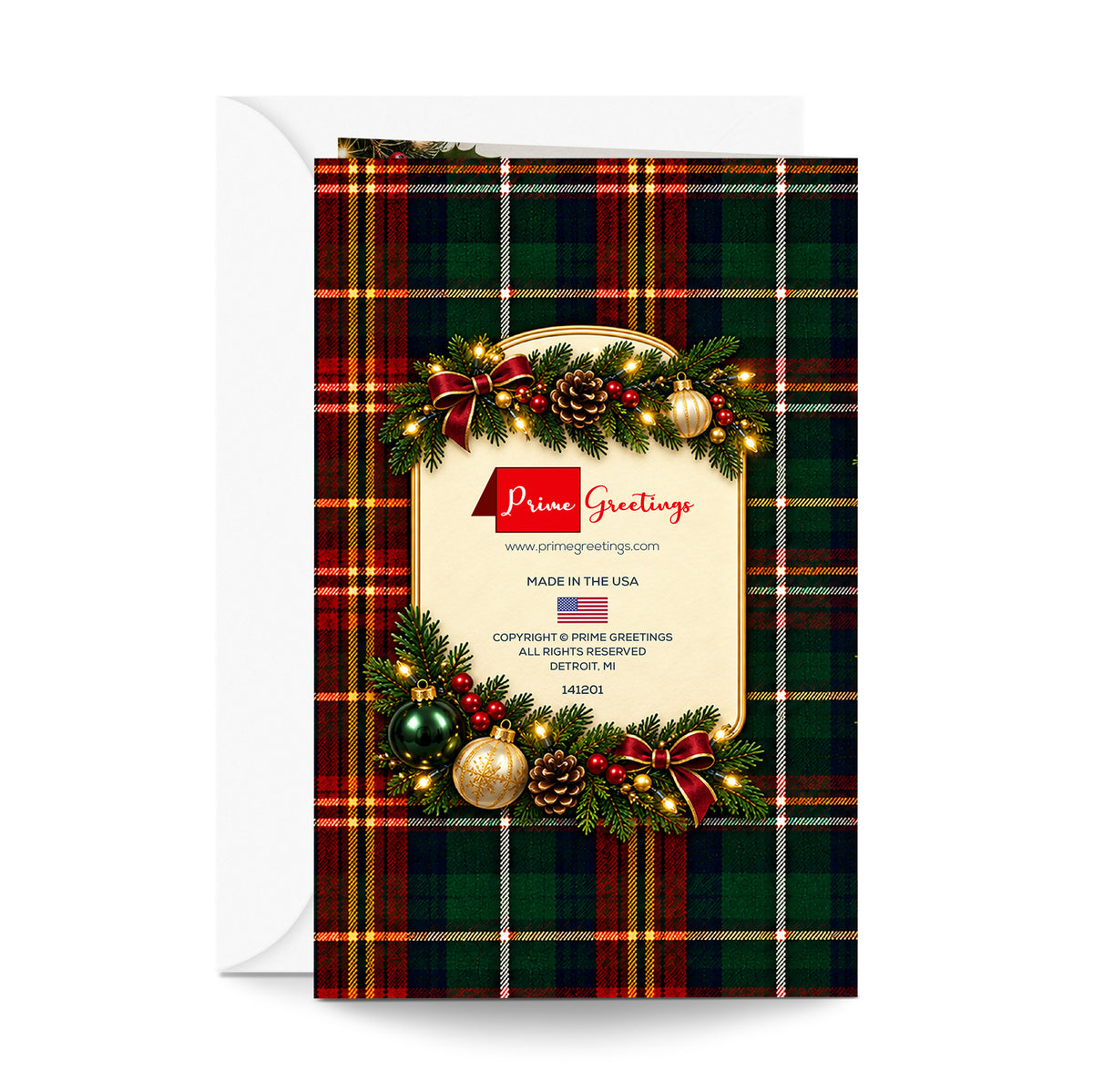 Religious Son In Law Christmas Card — back
