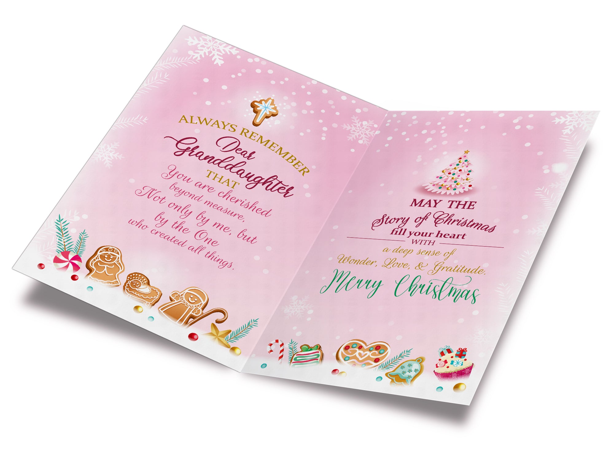 Religious Granddaughter Christmas Card