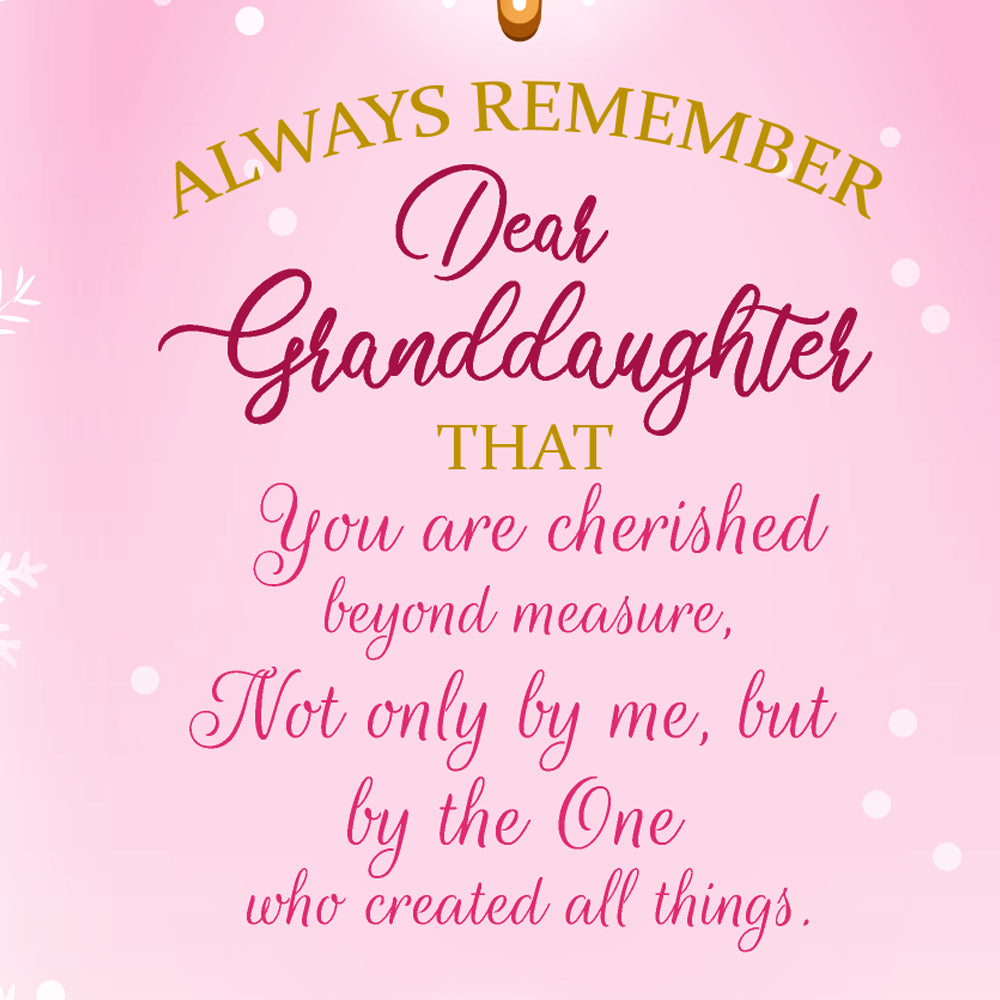 Religious Granddaughter Christmas Card