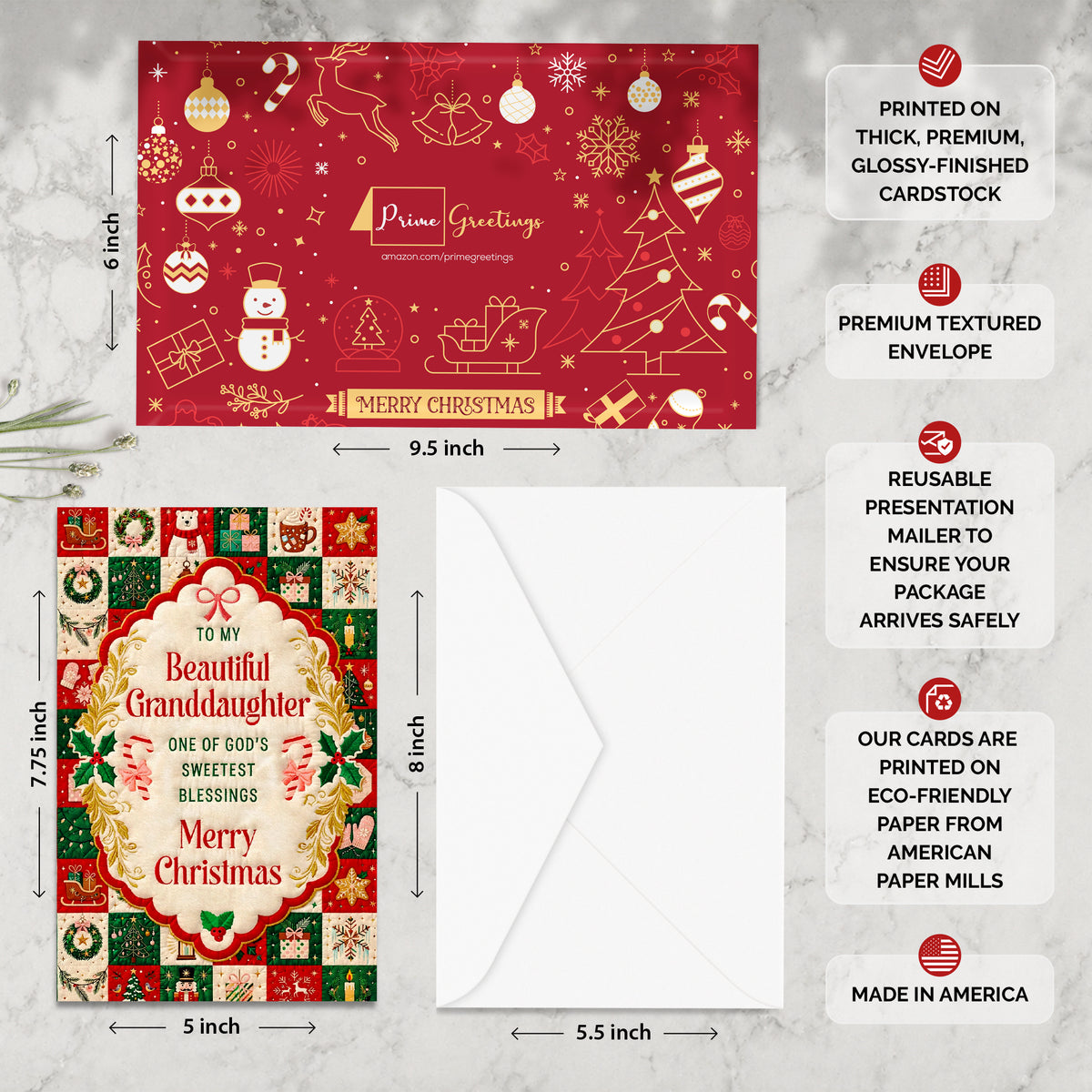 Religious Granddaughter Christmas Card — infographic