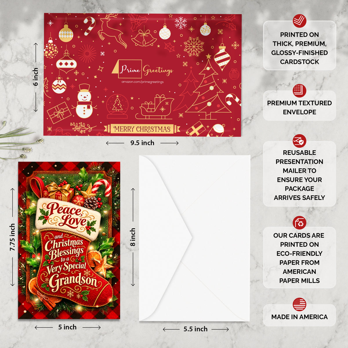Religious Grandson Christmas Card — infographic