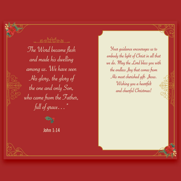 Religious Pastor Priest Christmas Card