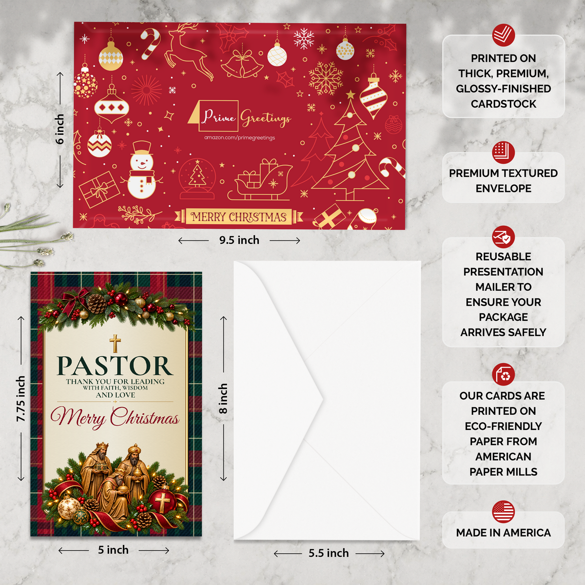 Religious Pastor Christmas Card — infographic