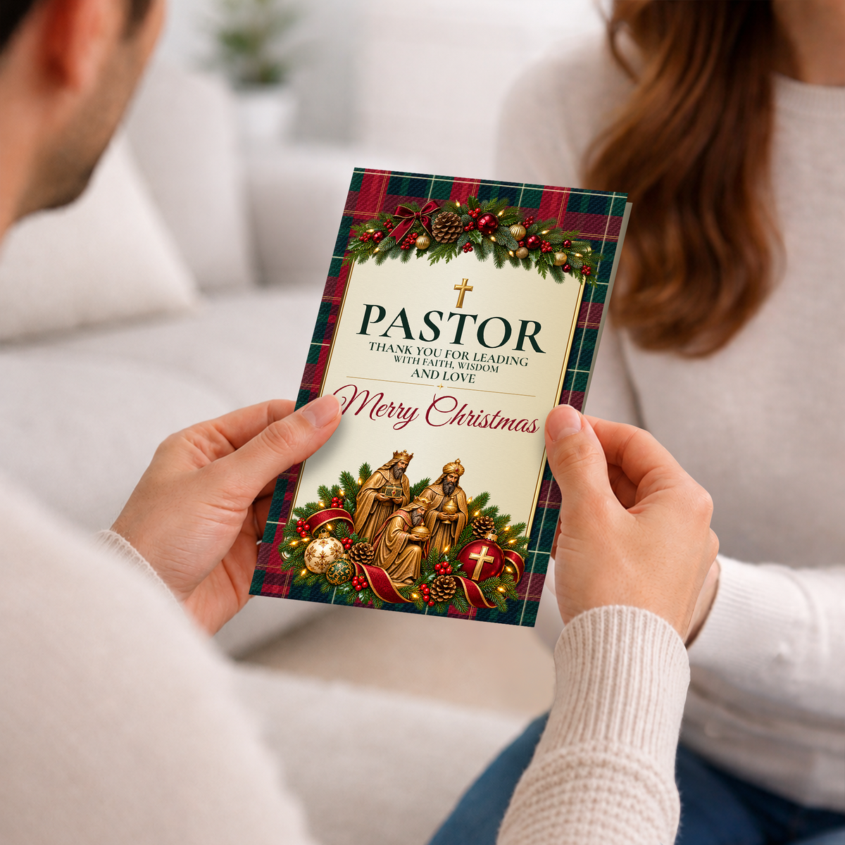 Religious Pastor Christmas Card — lifestyle1