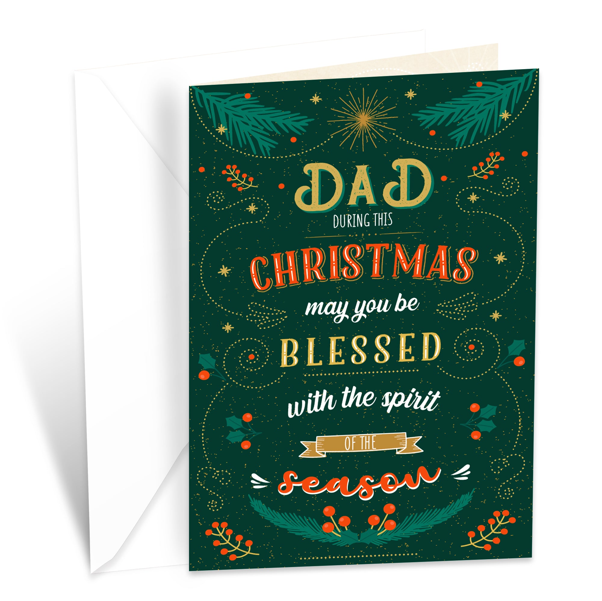 Merry Christmas Card For Dad (Father)