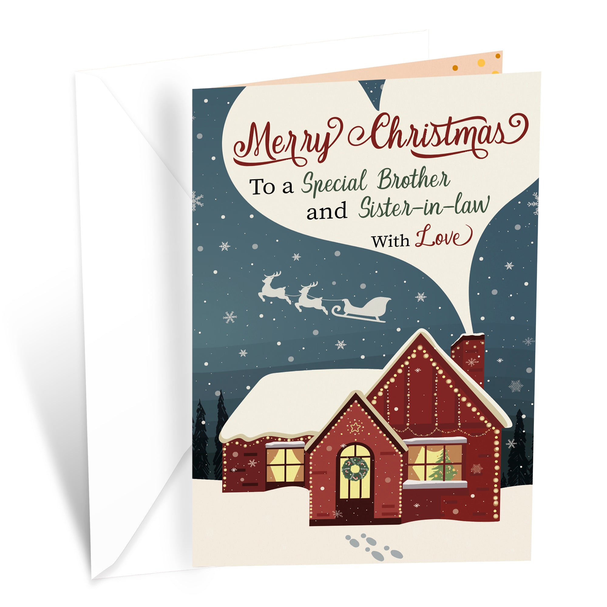Merry Christmas Card For Brother & Sister