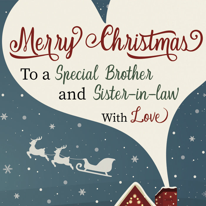Merry Christmas Card For Brother & Sister