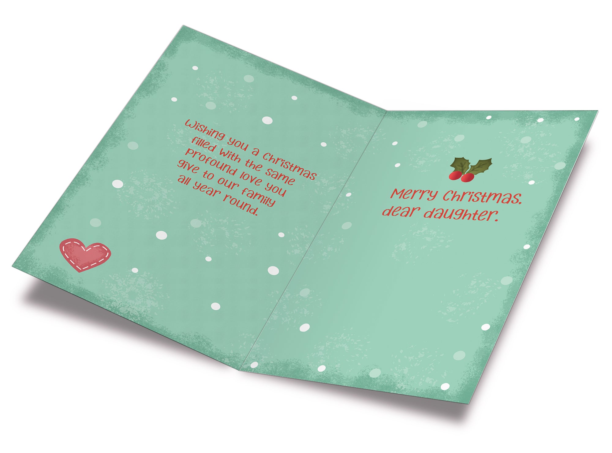 Merry Christmas Card For Daughter