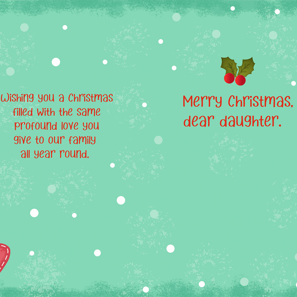 Merry Christmas Card For Daughter