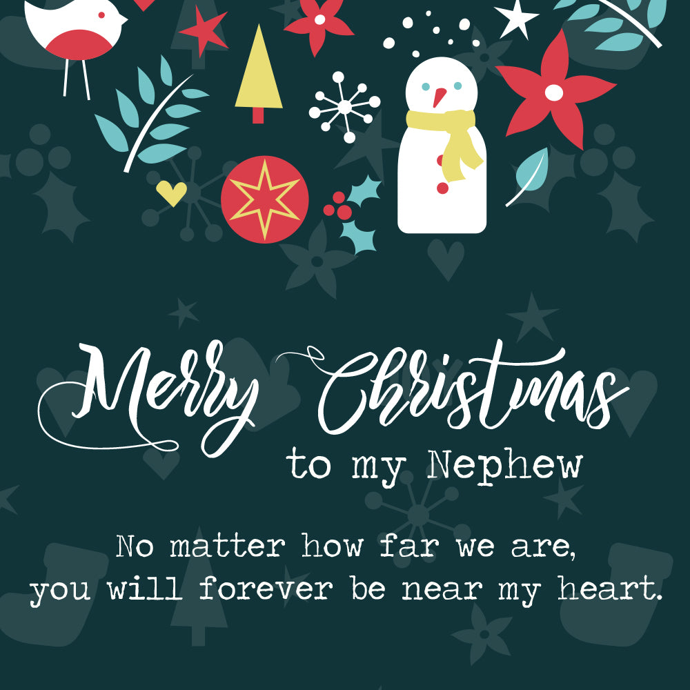 Merry Christmas Card For Nephew