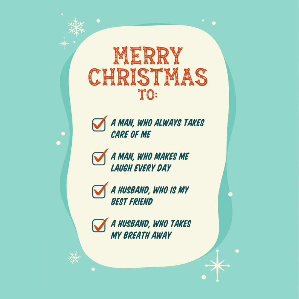 Christmas Card For Husband