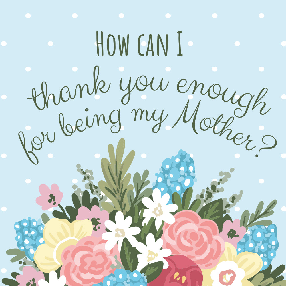 Birthday Card For Mom (Mother) Thank You