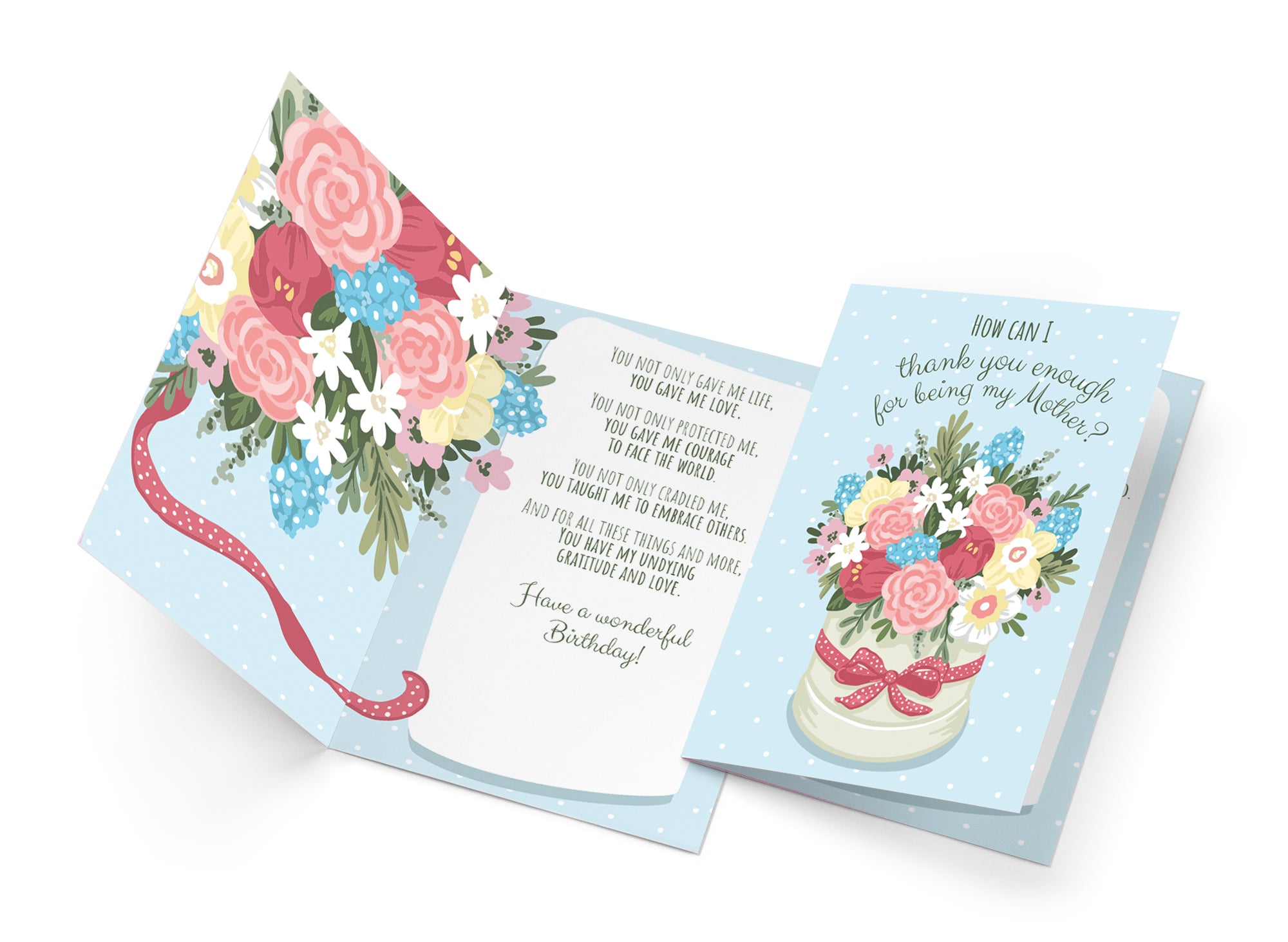 Birthday Card For Mom (Mother) Thank You