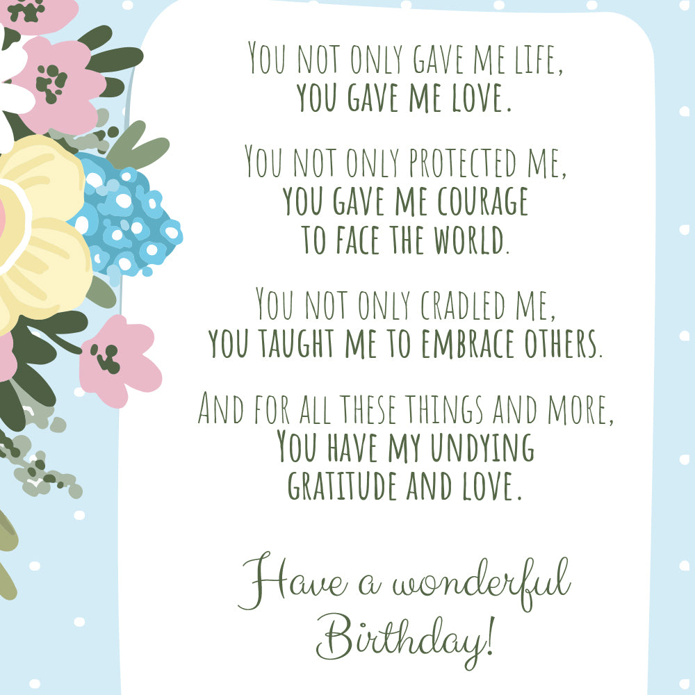 Birthday Card For Mom (Mother) Thank You