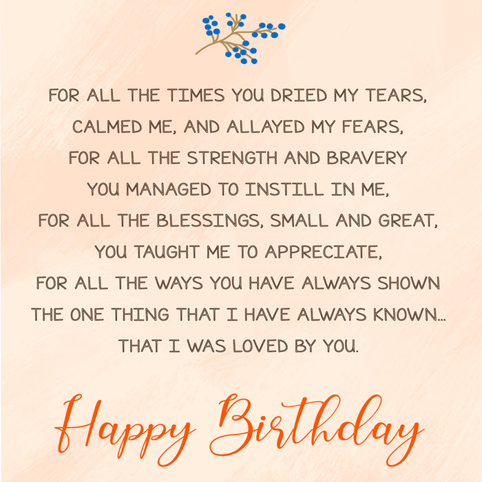 Heartfelt Birthday Card For Mom (Mother)