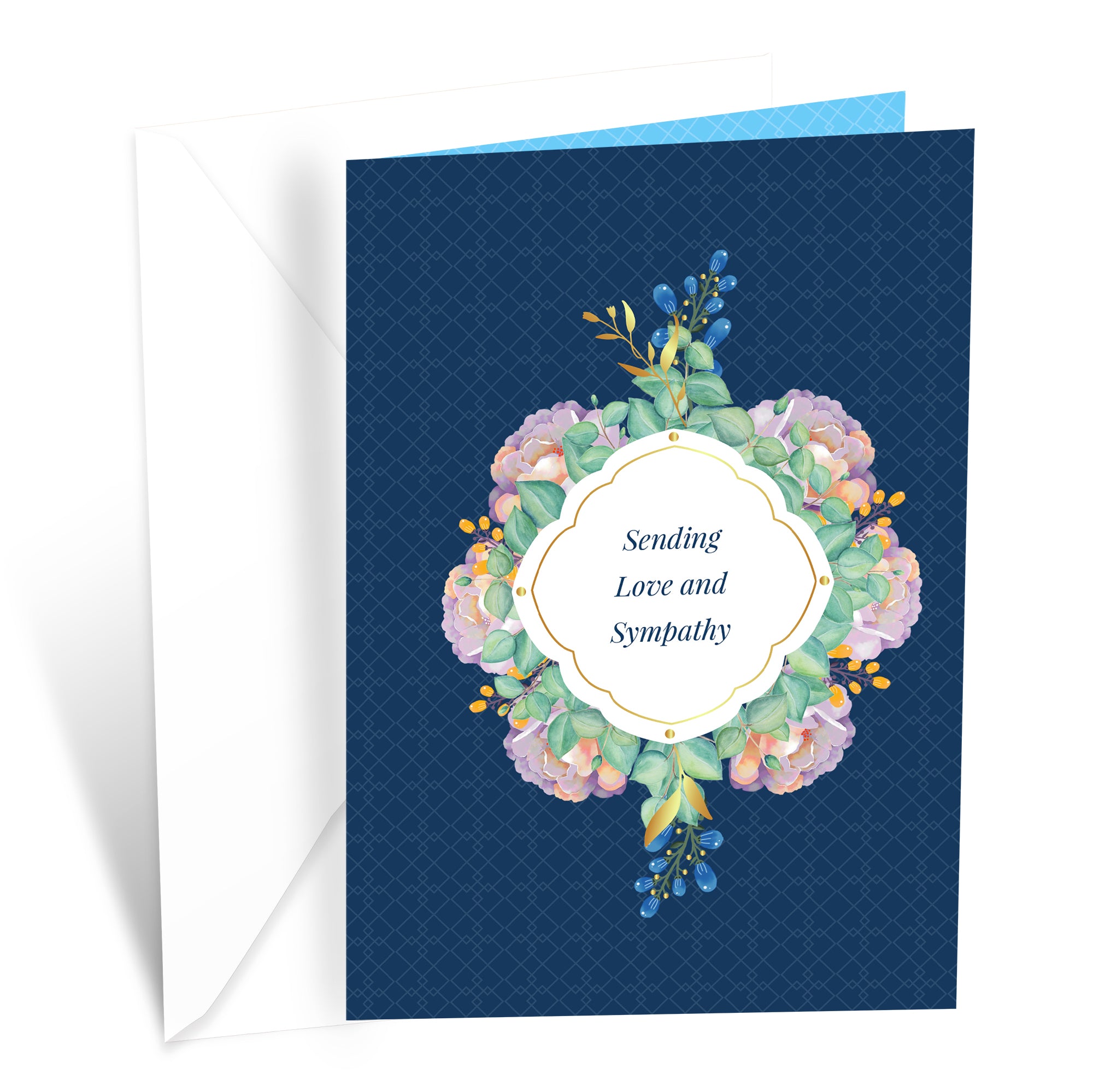 Sympathy Card Blue Flowers
