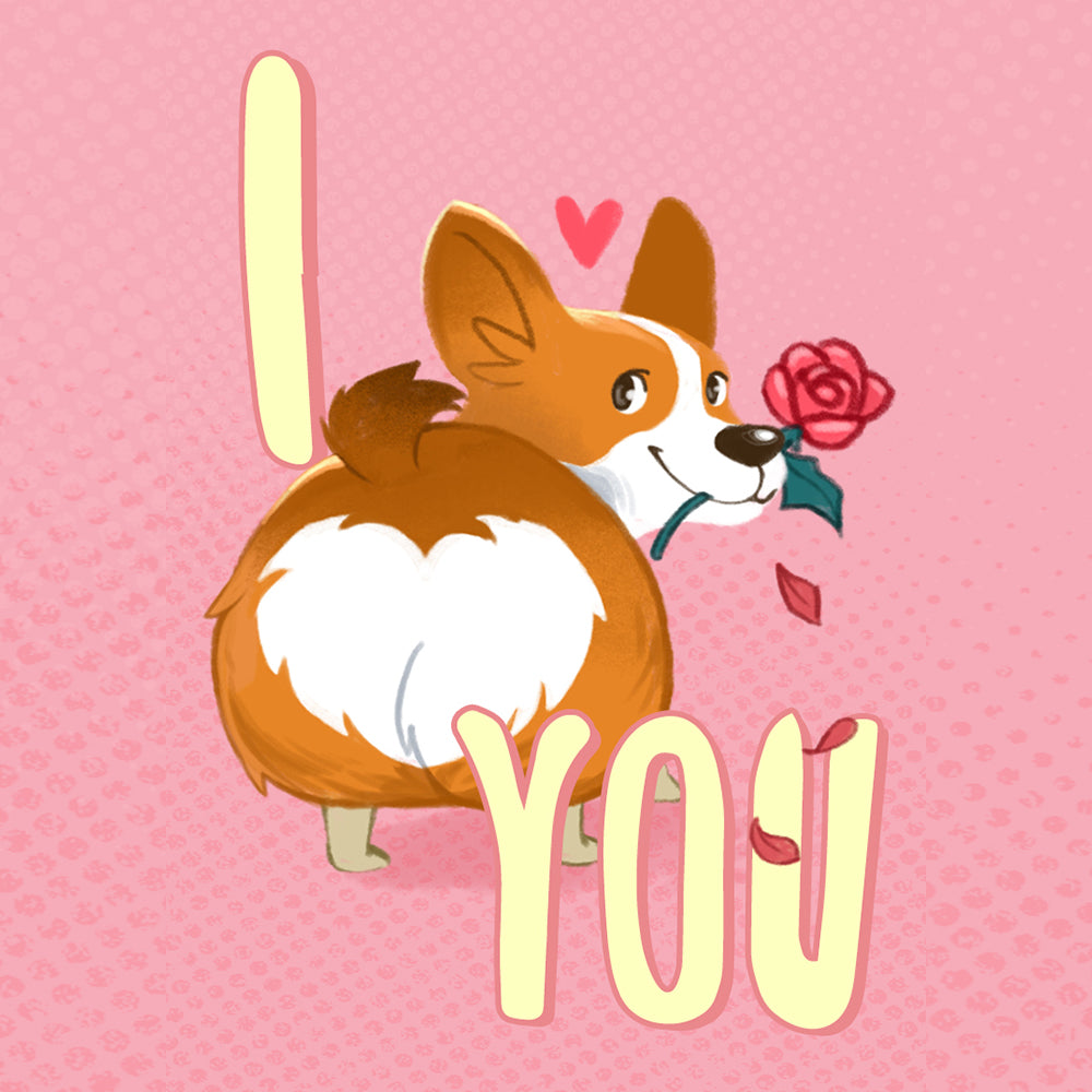 Valentine's Day Card Corgi Love