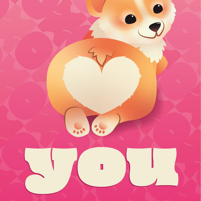 Valentine's Day Card Corgi
